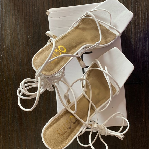 White Strappy Stiletto - Picture 3 of 5